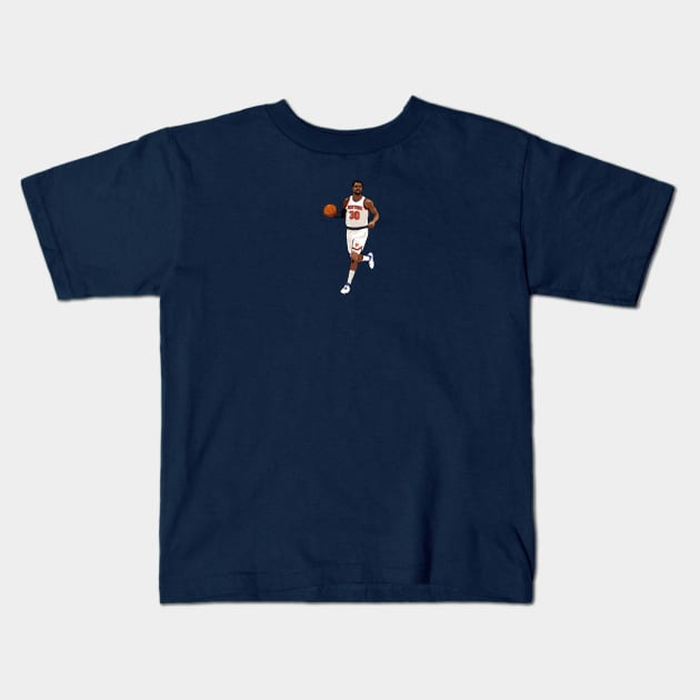 Julius Randle Vector Dribble Kids T-Shirt by qiangdade